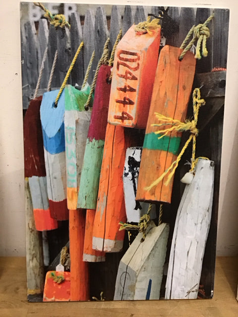 24" X16" Nautical Buoys Art