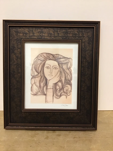 13.5x15 Framed "Portrait of Francoise" Picasso