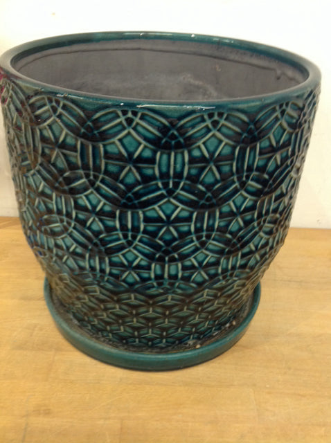 Planter- 12" Green Pottery