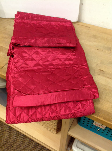 Queen Purple Satin Bedspread w/2 Shams
