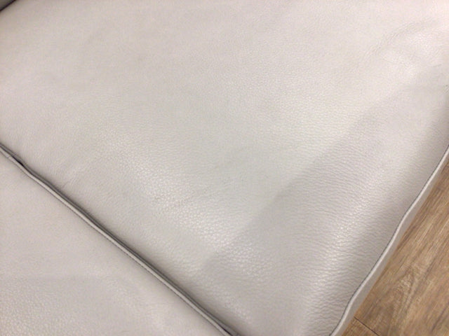 AS-IS Natuzzi Capriccio Grey Leather Sleeper Sofa(Leather Scratched)
