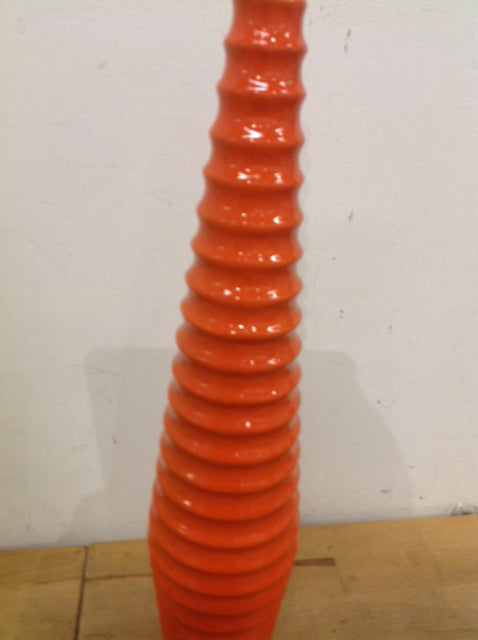 Vase -,18" Orange Ceramic