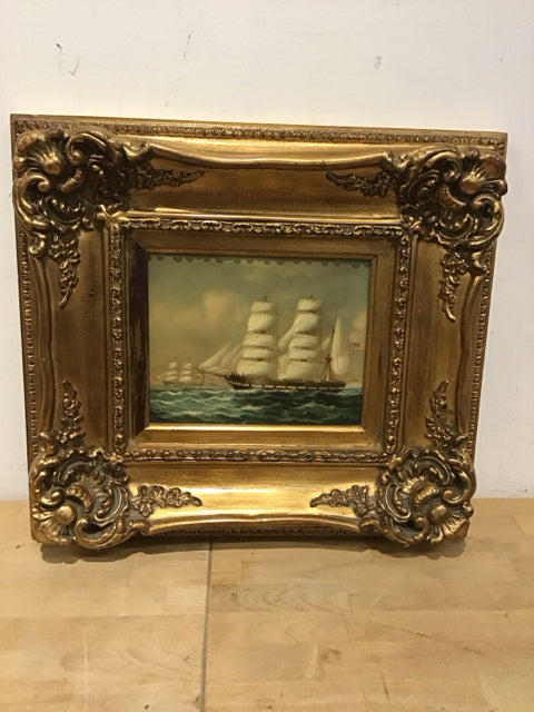 19x18 Maritime Tall Ship By H. Jensen
