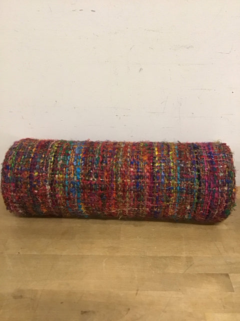 20"x6" Multi Color Woven Textured Bolster Pillow