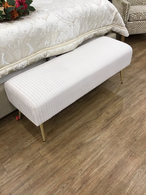 Tan Suede Bench