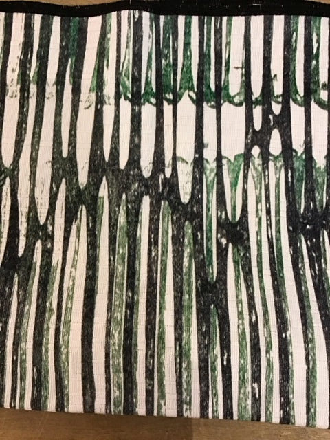 62"x19" Arcolaid Blue Black & Green Table Runner