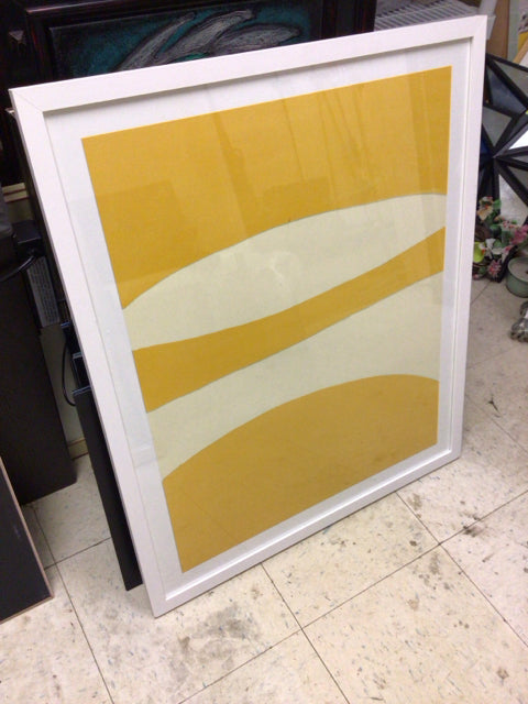 26 1/2" X 31 1/2" Lulu DK Framed Yellow Abstract Print