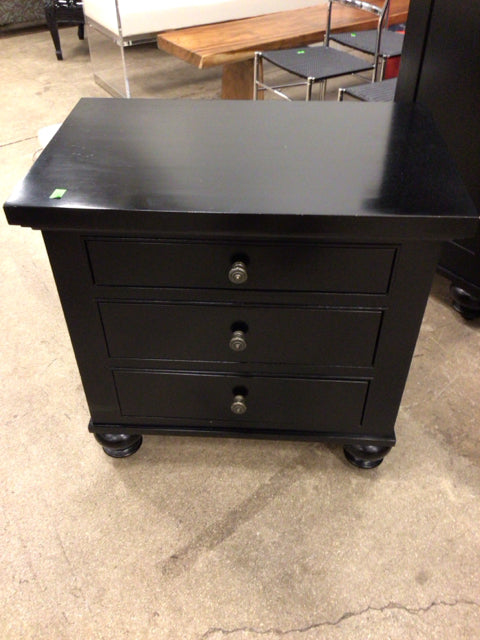 AS-IS RH Black Nightstand(Marks On Top)