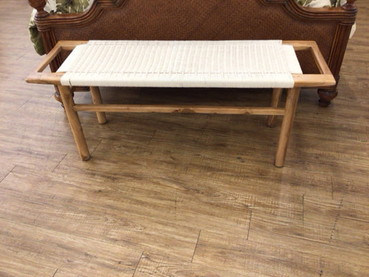 Woven/Wood Bench
