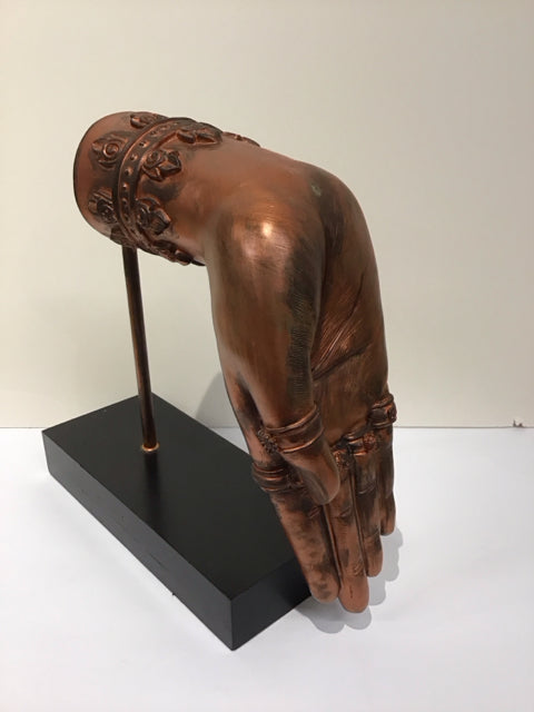 Bronze Color Buddha Hand Sculpture