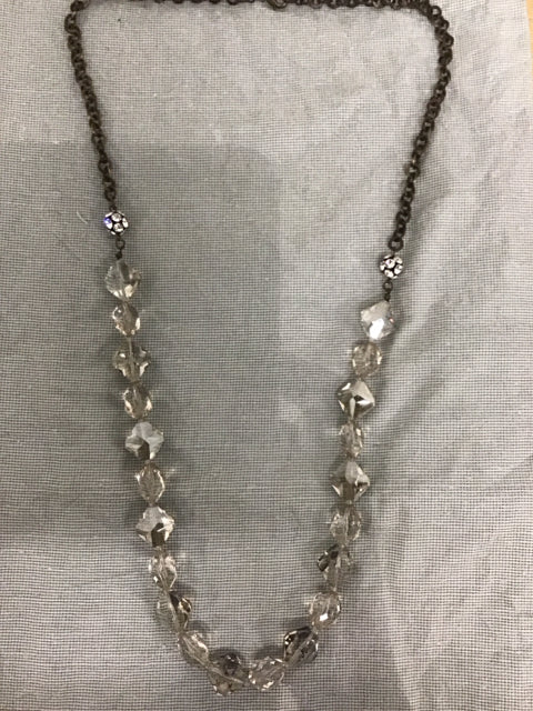 Art Deco Clear Beads Necklace