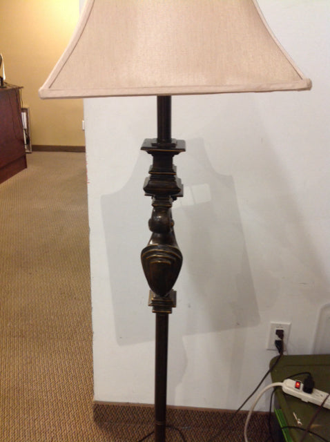 Floor Lamp- 60" Ornate Bronze Resin