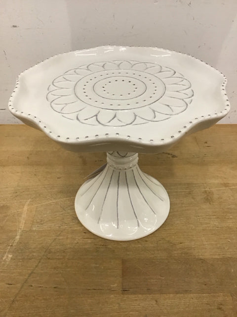 Footed White Cupcake Holder