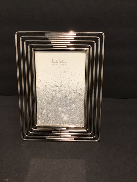 4x6 Nicole Miller Silver Metal Wire Frame