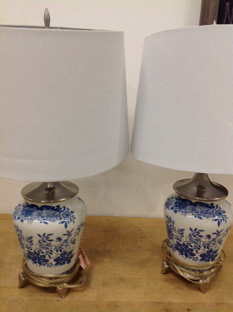 23" Pair Of Spode England Porcelian Lamps