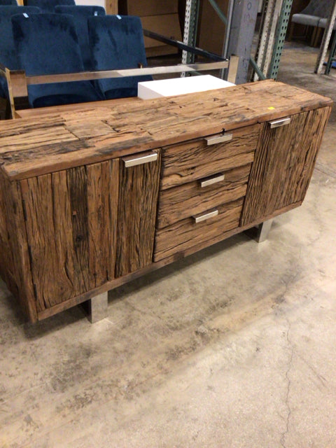 63" X 16" X 30"  MH2G Amalfi Modern Buffet Reclaimed Railway Wood