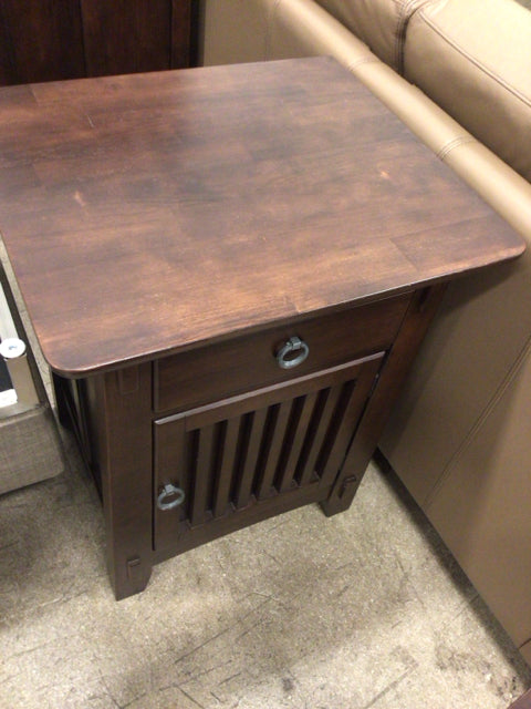 American Signature One Drawer/One Door Wood Nightstand