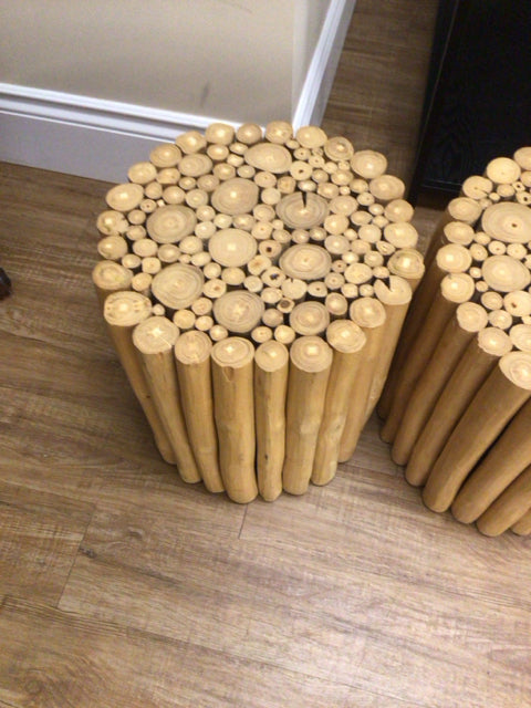 Bamboo Round Accent Table