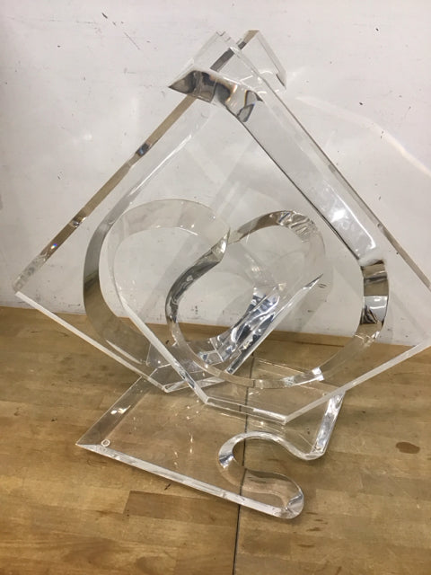23"x25" Hivo Van Teel Lucite Abstract Sculpture