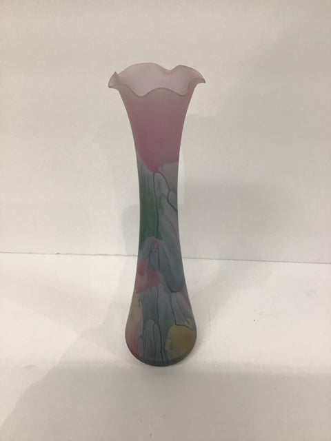 10" Reuven Painted Bud Vase