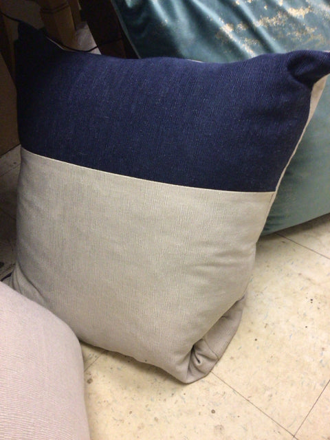 Blue & Cream Fabric Pillow