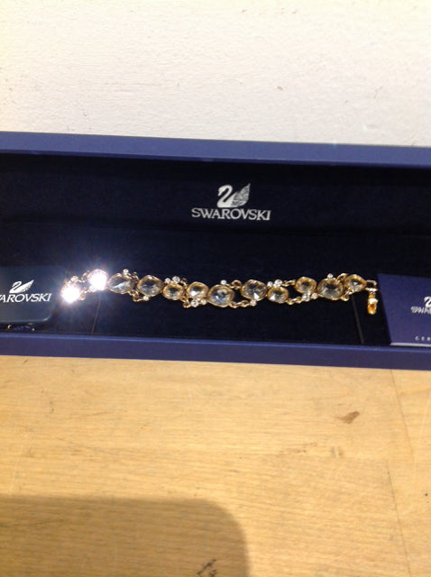 Bracelet- Swarovski Gold Stone Links