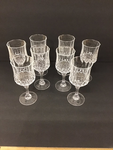Set/8 Cristal d' Arques Longchamp Water Glasses