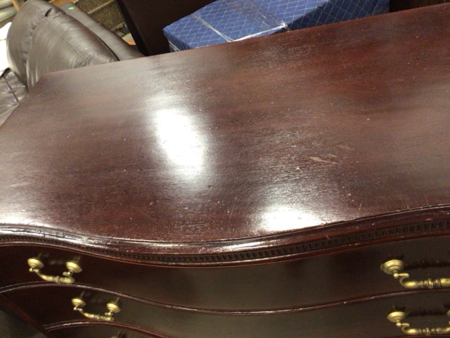 AS-IS 22" X 44" Dark Wood Four Drawer Chest(Marks On Top)