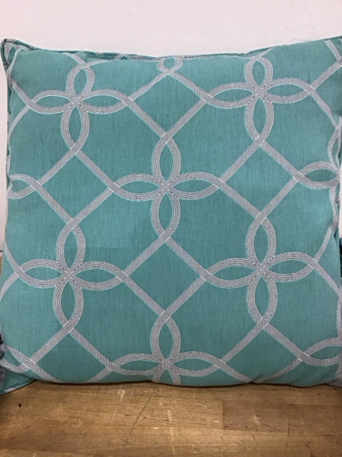 20" Seaglass Geometric Pillow