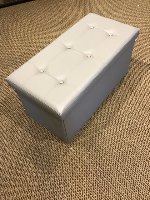 30x15 Grey Faux Leather Storage Box