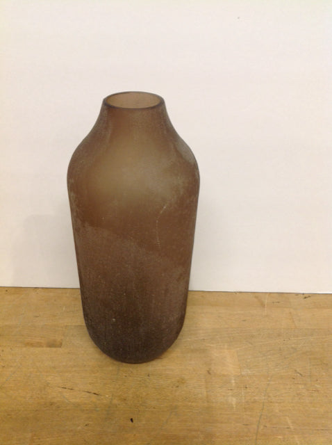 13.5" Brown Glass Vase