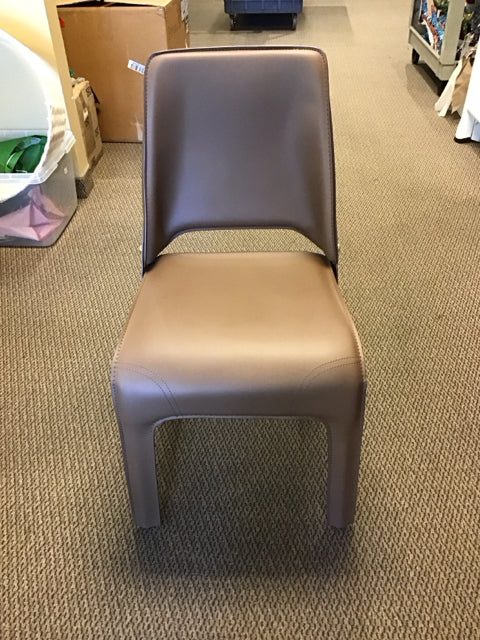 Saddle Leather Side Chair w/Padded Seat