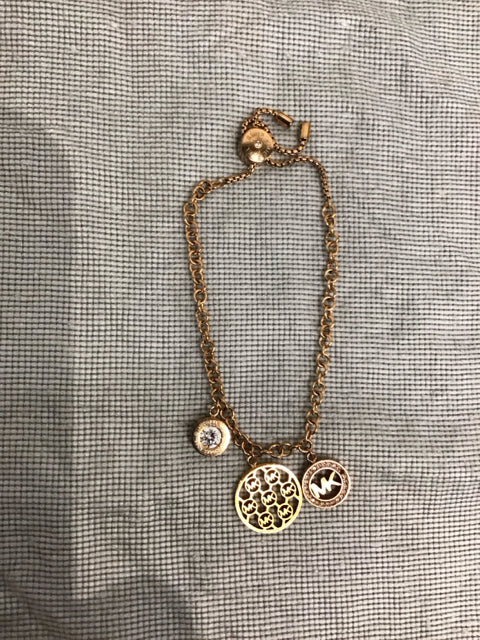 MK Charm Goldtone Bracelet