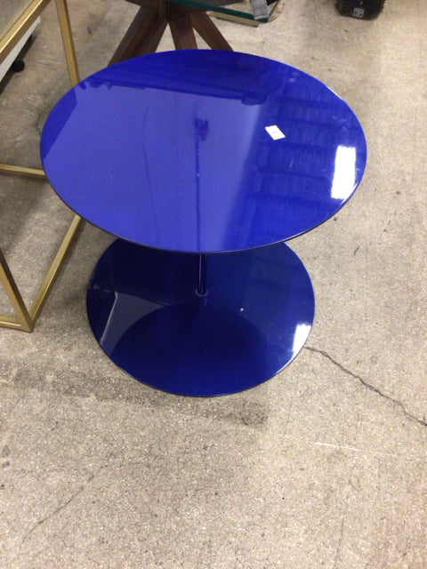 Cappellini Round Navy End Table