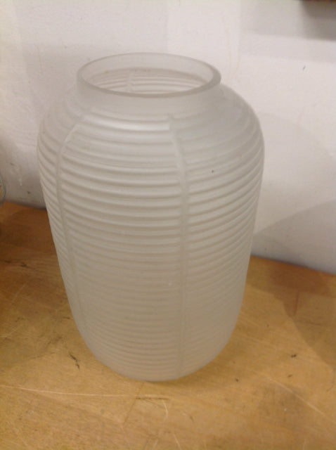 Vase- 10" Blown Frosted Glass