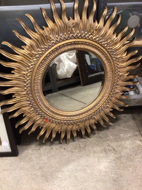 Ethan Allen Gold Sunburst Mirror
