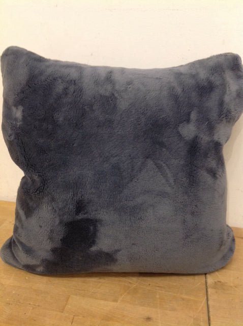 Pillow- 18" Slate Faux Fur