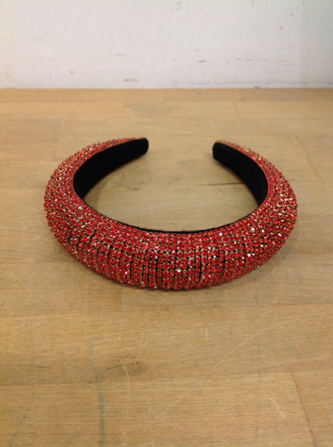 Women's - Red Rhinestone Headband