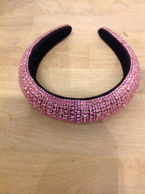 Women's Pink Rhinestone Headband