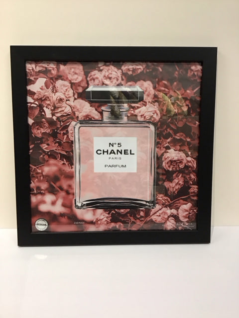 18"Sq Framed Ltd Ed "Chanel Perfume" S/N Print