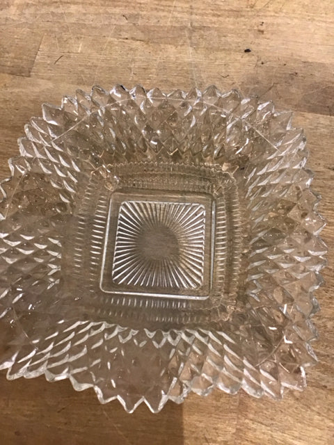 6.5" Indiana Clear Glass Ruffled Nut Bowl
