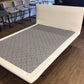 AS-IS Pianca Filo Up White Leather Queen Bed(Stain)
