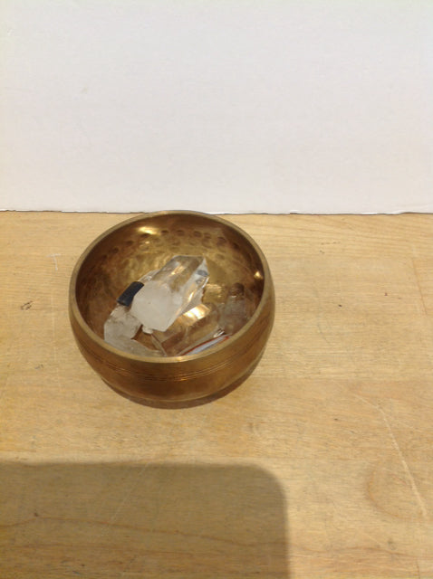 Small Tibetan Meditation Bowl w/Crystals