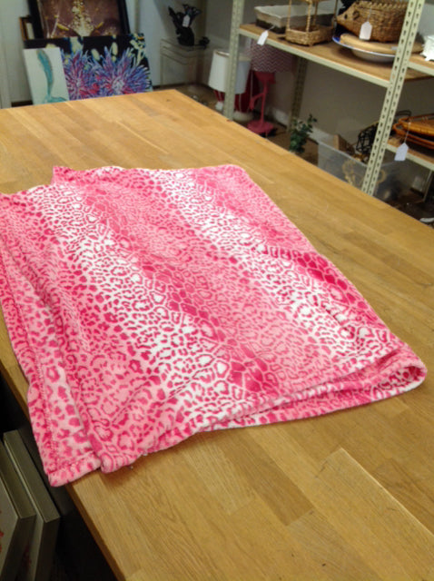 Pink Alligator Plush Throw