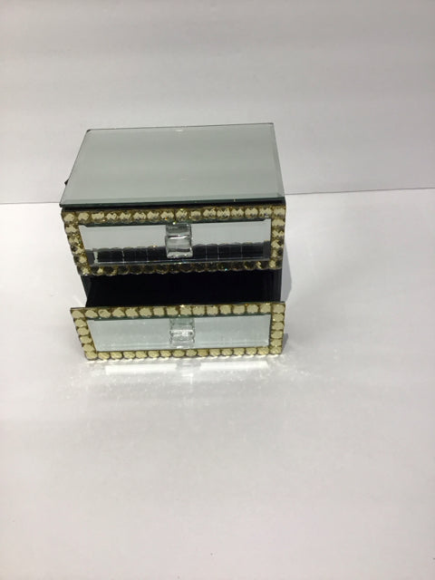 6x5 Mirrored 2-Drawer Jewelry Box