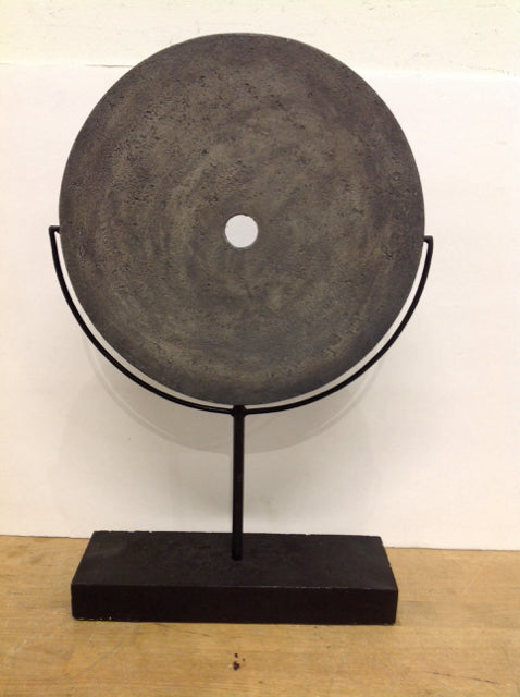 Faux Stone Disc on Stand