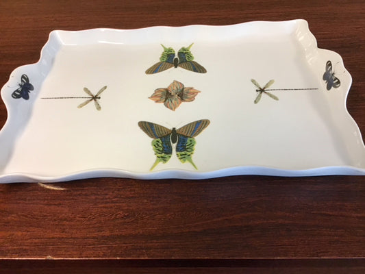 Jenna White Butterfly Tray
