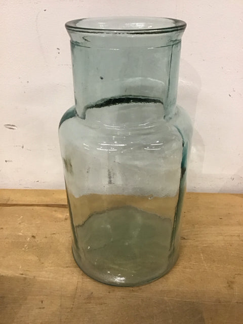 11" Green Glass Vase