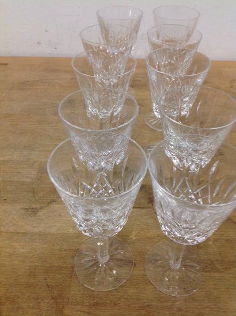 Set Of 10 Waterford Wine Glasses