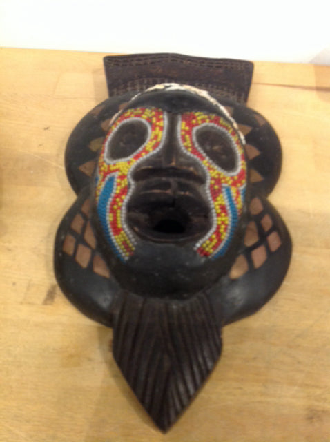 14" Wood Carved Mask